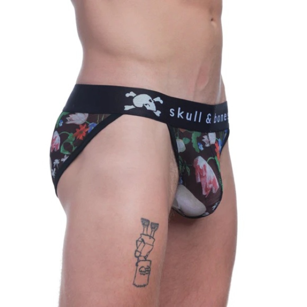 ๐ โ ๏ธ SKULL & BONES DUTCH FLORAL MESH SPORT BRIEF (36-38โ waist) - Picture 3 of 4